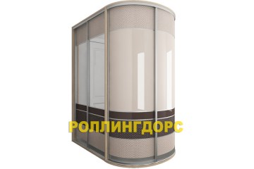 Встроенный радиусный шкаф в прихожую