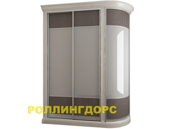 Угловой радиусный шкаф в классическом стиле