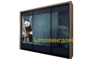 Встроенный шкаф-купе в детскую девочки с фотопечатью