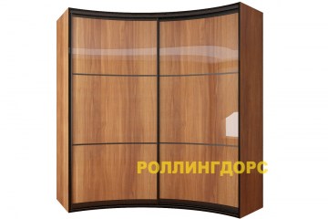 Вогнутый радиусный глянцевый шкаф-купе