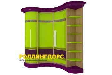 Эксклюзивный детский радиусный шкаф