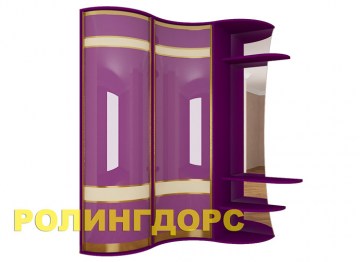 Радиусный угловой шкаф в прихожую