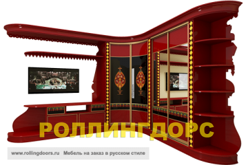 Шкаф-купе в русском стиле